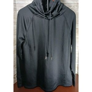 Athleta Women's Black Active Wear Pullover Mock Neck Jacket Size Large